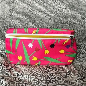 Clinique Pink Floral Cosmetic Bag (New)